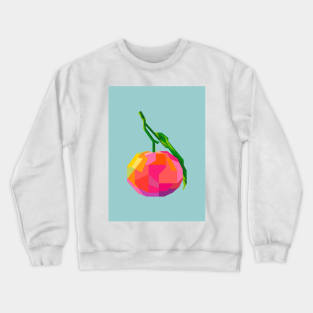 Orange Pop Art Blue Bg Crewneck Sweatshirt